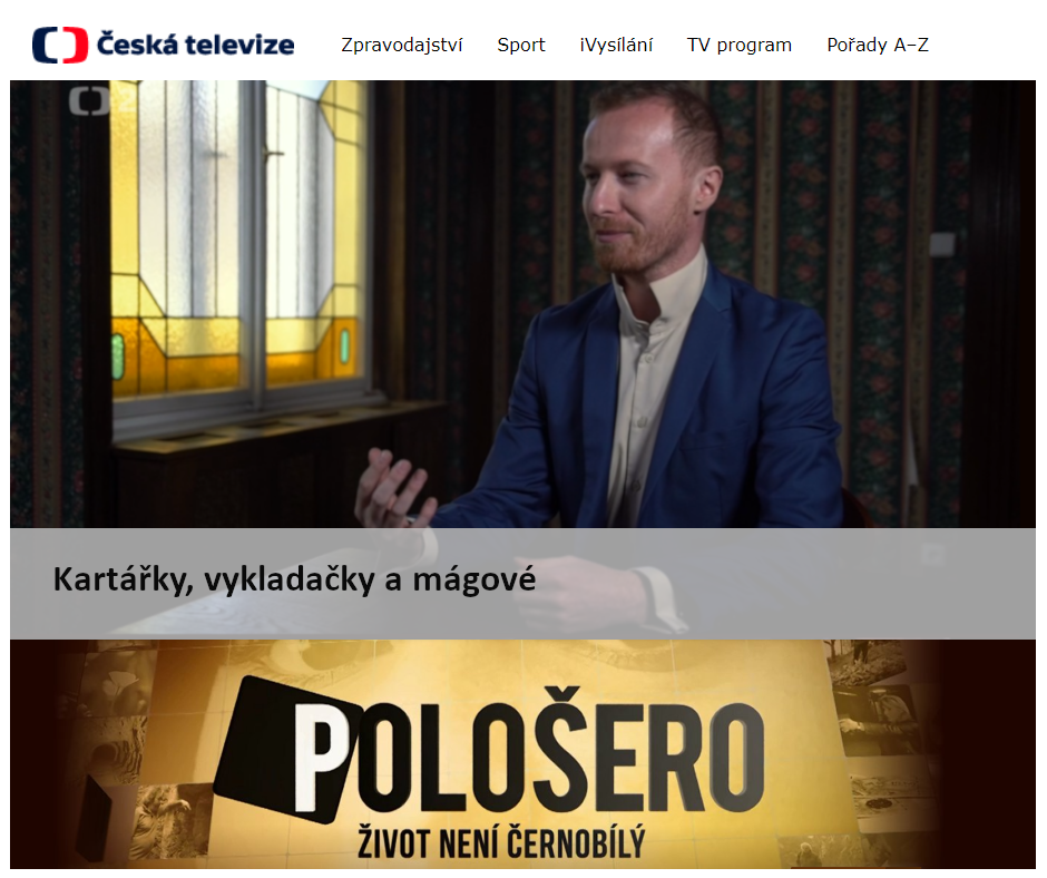Česká televize: POLOŠERO – Kartářky, vykladačky a mágové
