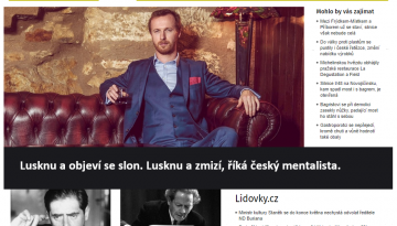 Xman.cz: Lusknu a objeví se slon. Lusknu a zmizí, říká český mentalista.